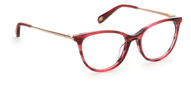 Premium Women Fossil Model Eyeglasses: Fos 7080/G - Burgundy(2)- SpecSMART Eye Clinic (Diagonal View)